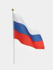 Флаг России на палочке, триколор флажки  РФ 14х21см