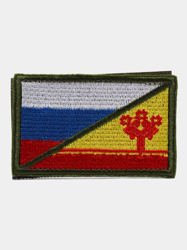 Шеврон-нашивка: флаг РФ и Чувашии, на липучке