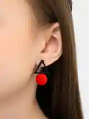 Аметистовый серьги женские из ассимметрических фигур
