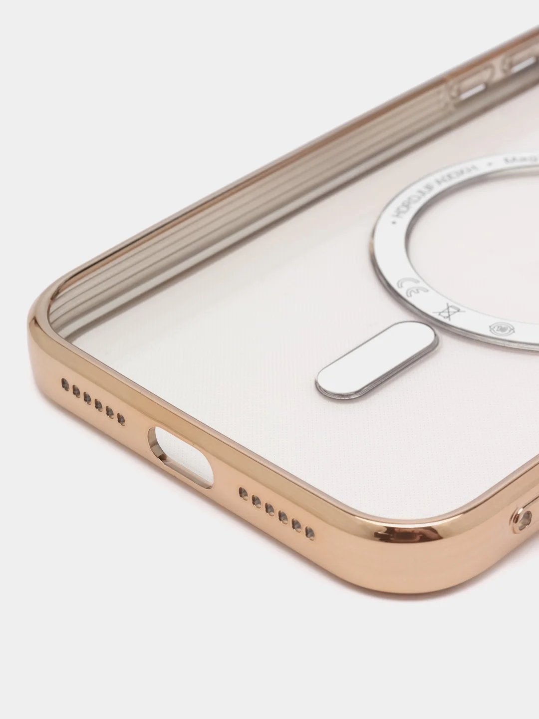 Золотой чехол MagSafe Apple iPhone, Айфон 11, 12, 13, 14, Pro Max с защитой камеры, магсейф