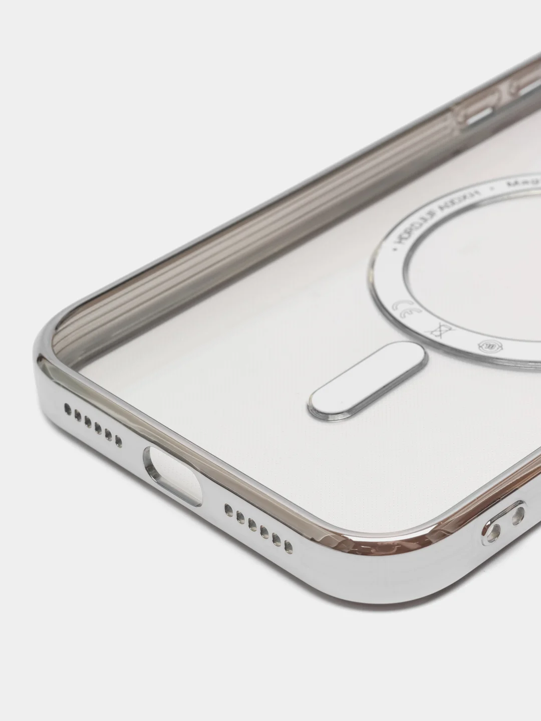 Серебряный чехол MagSafe Apple iPhone, Айфон 11, 12, 13, 14, Pro Max с защитой камеры, магсейф