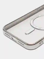 Серебряный чехол MagSafe Apple iPhone, Айфон 11, 12, 13, 14, Pro Max с защитой камеры, магсейф
