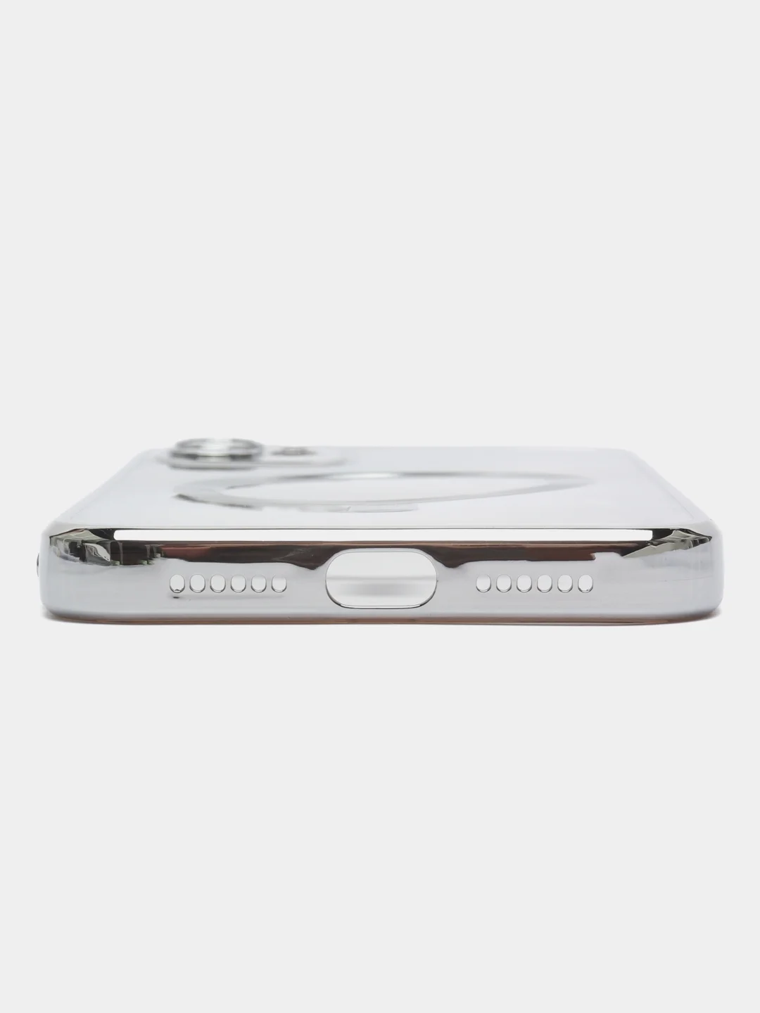 Серебряный чехол MagSafe Apple iPhone, Айфон 11, 12, 13, 14, Pro Max с защитой камеры, магсейф