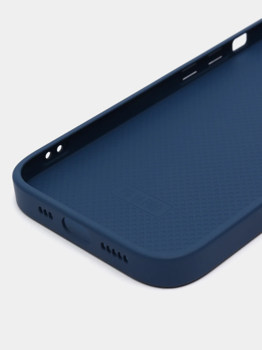 Синий чехол для iPhone, силиконовый, со стеклянной панелью
