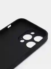 Черный чехол для iPhone, силиконовый, со стеклянной панелью