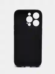 Черный чехол для iPhone, силиконовый, со стеклянной панелью