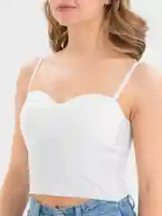 Белый топ бесшовный с чашкой