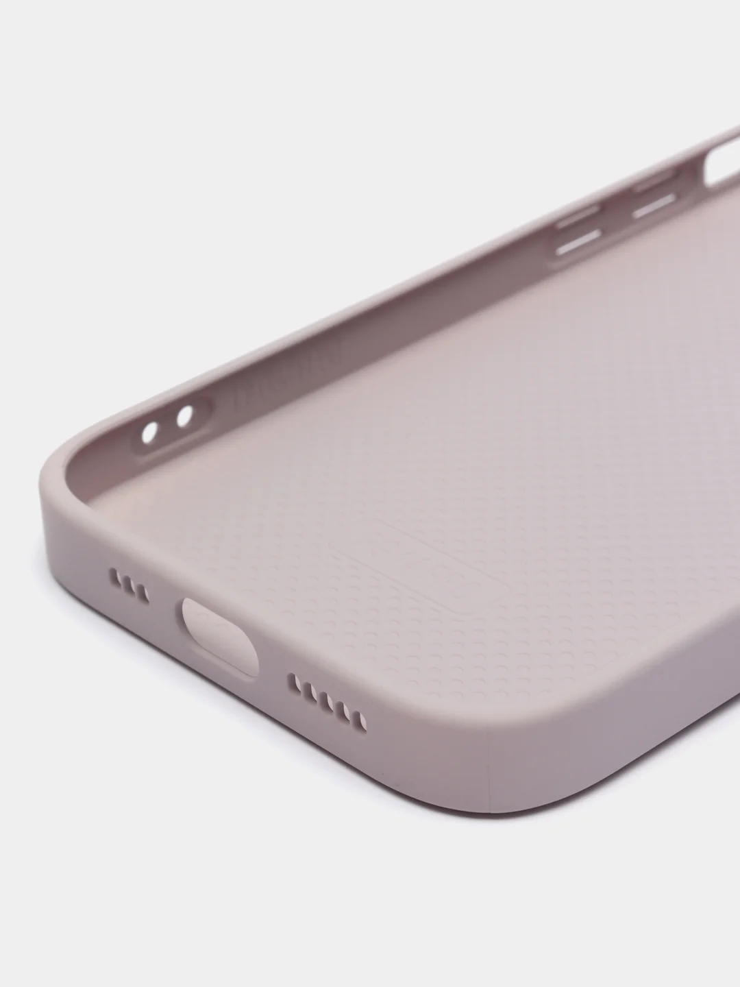 Бежевый меланж чехол для iPhone, силиконовый, со стеклянной панелью