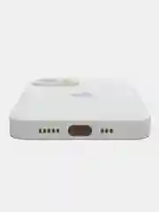 Белый чехол для iPhone, силиконовый, со стеклянной панелью