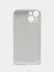 Белый чехол для iPhone, силиконовый, со стеклянной панелью