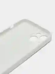 Белый чехол для iPhone, силиконовый, со стеклянной панелью
