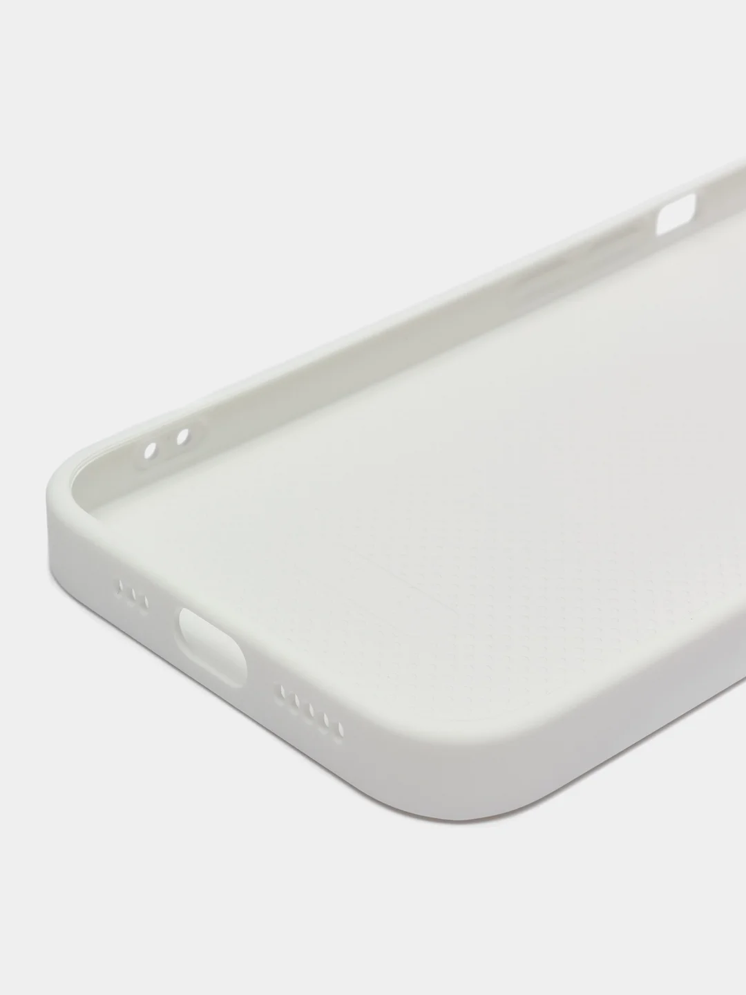 Белый чехол для iPhone, силиконовый, со стеклянной панелью