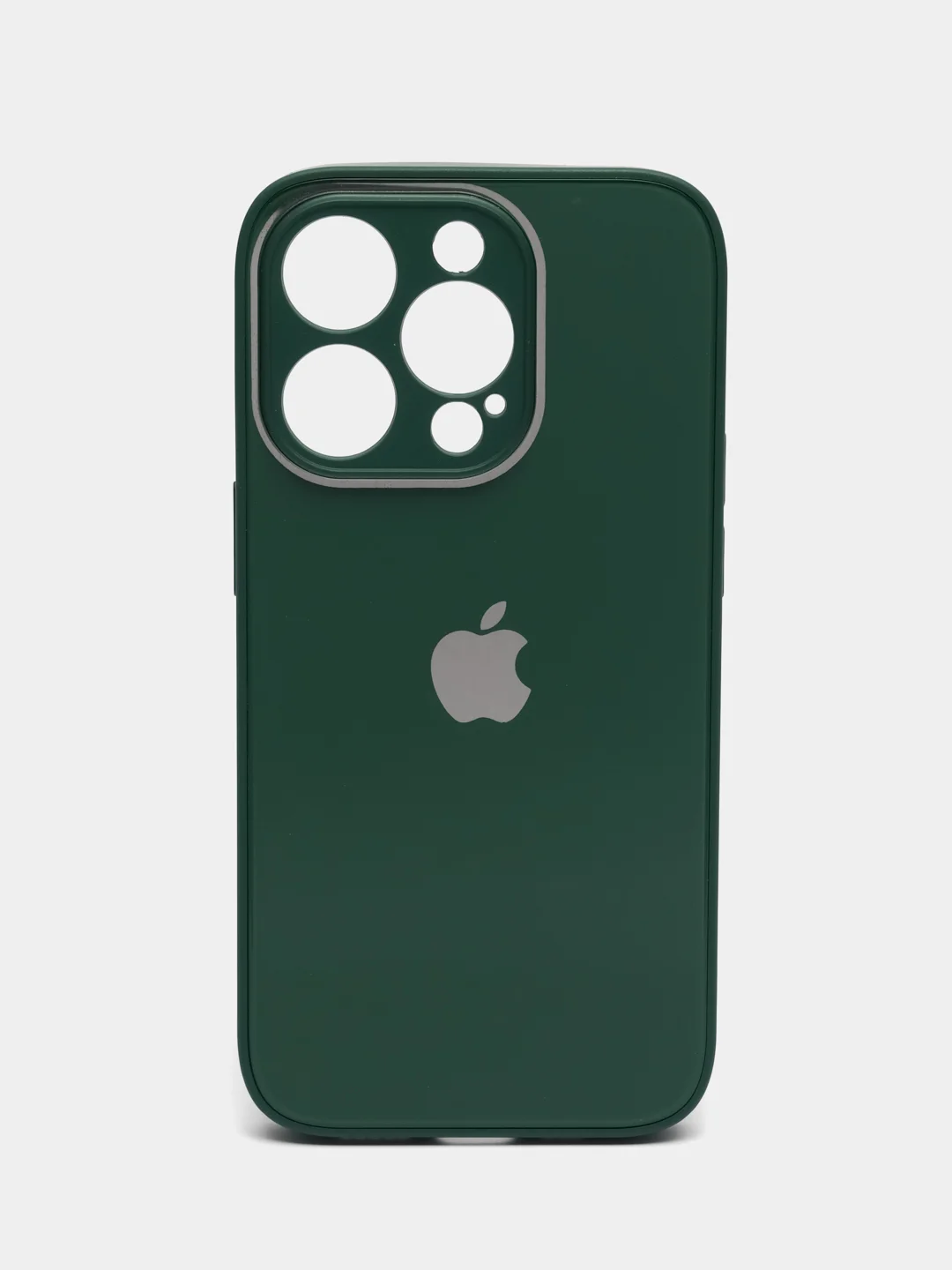 Лесной зеленый чехол для iPhone, силиконовый, со стеклянной панелью