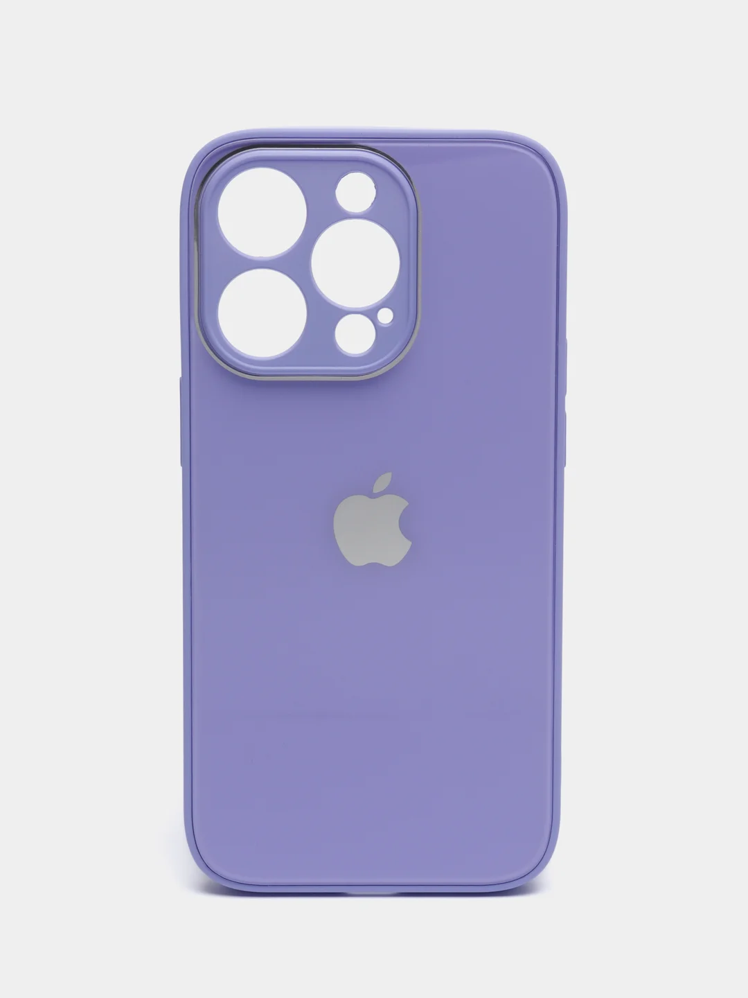 Лавандовый чехол для iPhone, силиконовый, со стеклянной панелью