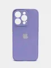 Лавандовый чехол для iPhone, силиконовый, со стеклянной панелью