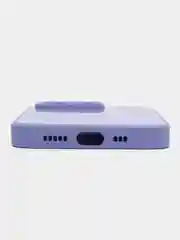 Лавандовый чехол для iPhone, силиконовый, со стеклянной панелью