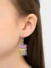 Серьги и цепочка с подвеской "Мишка"