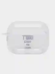 Черный чехол для Apple AirPods Pro 2 силиконовый прозрачный с принтом Nike, Nasa (Найк, Наса))