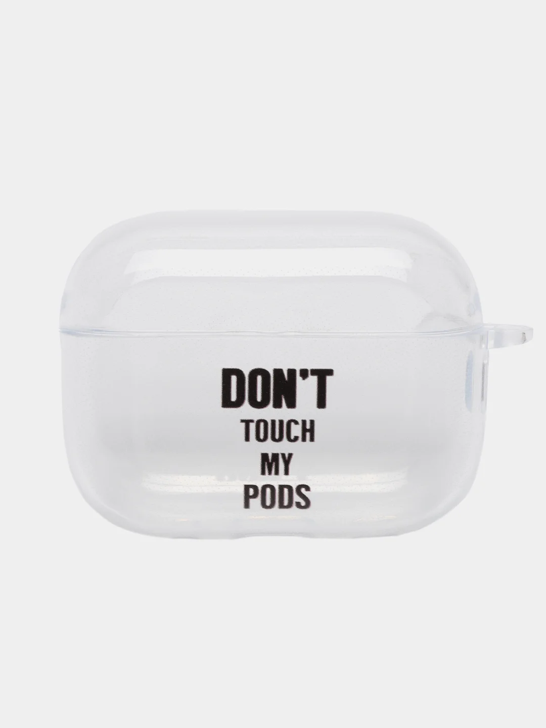 Черный чехол для Apple AirPods Pro 2 силиконовый прозрачный с принтом Nike, Nasa (Найк, Наса))