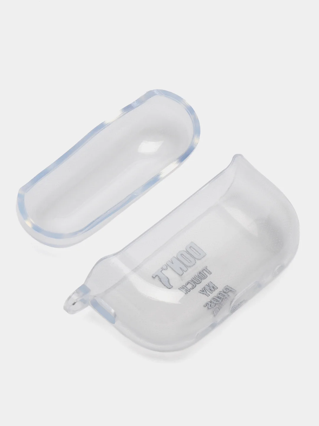 Черный чехол для Apple AirPods Pro 2 силиконовый прозрачный с принтом Nike, Nasa (Найк, Наса))