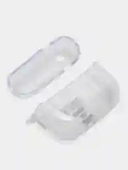 Черный чехол для Apple AirPods Pro 2 силиконовый прозрачный с принтом Nike, Nasa (Найк, Наса))