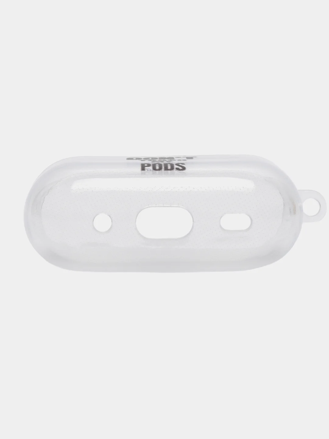 Черный чехол для Apple AirPods Pro 2 силиконовый прозрачный с принтом Nike, Nasa (Найк, Наса))