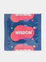 Фиолетовый презервативы WISDOM, 5 видов, ультратонкие, с выпуклостями, с двойной гель-смазкой