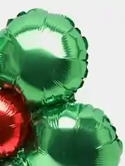 Зеленый воздушный фольгированный шар в форме цветка "Ромашка", 45 см