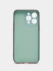 Бирюзовый чехол на IPhone 14 14 plus 14 pro 14 pro max айфон с кольцом-держателем