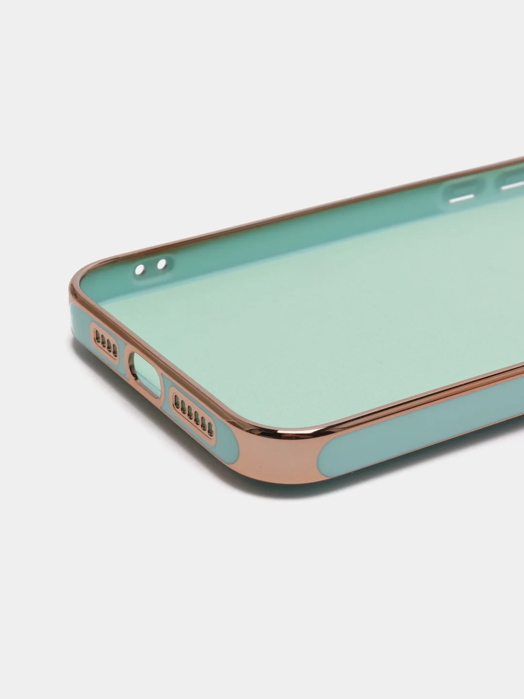 Бирюзовый чехол на IPhone 14 14 plus 14 pro 14 pro max айфон с кольцом-держателем