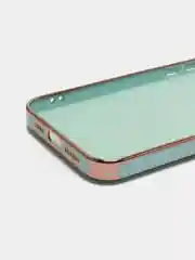 Бирюзовый чехол на IPhone 14 14 plus 14 pro 14 pro max айфон с кольцом-держателем
