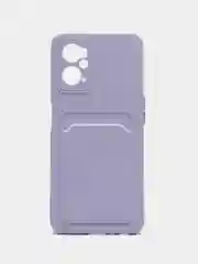 Сиреневый чехол для Realme 9i / Oppo A96 (Реалми 9 ай / Оппо А96), с карманом для карт