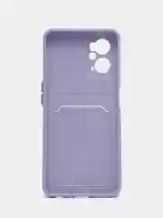 Сиреневый чехол для Realme 9i / Oppo A96 (Реалми 9 ай / Оппо А96), с карманом для карт