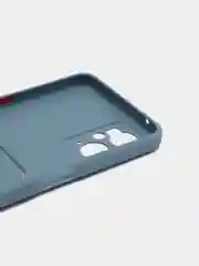 Синий меланж чехол для Realme 9i / Oppo A96 (Реалми 9 ай / Оппо А96), с карманом для карт
