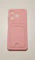 Розовый чехол TECNO SPARK 10C / SPARK 10 с карманом для карты и защита камеры
