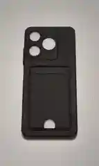 Черный чехол TECNO SPARK 10C / SPARK 10 с карманом для карты и защита камеры