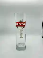 Аметистовый фирменный стеклянный пивной бокал Крушовице Krusovice 300 мл