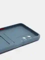 Синий меланж силиконовый чехол для Oppo A54 (Оппо А54), с карманом для карт