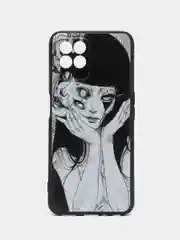 Белый силиконовый чехол для Realme 8i / Narzo 50, с принтом, Реалми 8 ай / Нарзо 50)