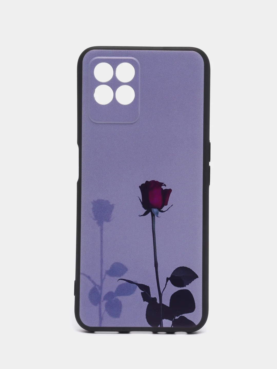 Серебряный силиконовый чехол для Realme 8i / Narzo 50, с принтом, Реалми 8 ай / Нарзо 50)