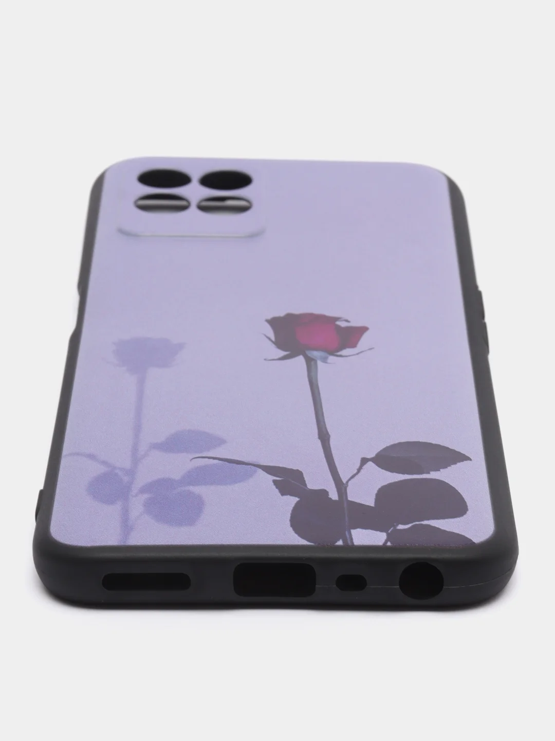 Серебряный силиконовый чехол для Realme 8i / Narzo 50, с принтом, Реалми 8 ай / Нарзо 50)