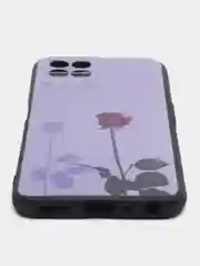 Серебряный силиконовый чехол для Realme 8i / Narzo 50, с принтом, Реалми 8 ай / Нарзо 50)