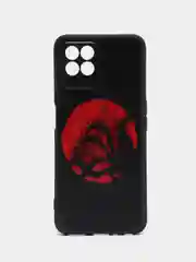Синий меланж силиконовый чехол для Realme 8i / Narzo 50, с принтом, Реалми 8 ай / Нарзо 50)