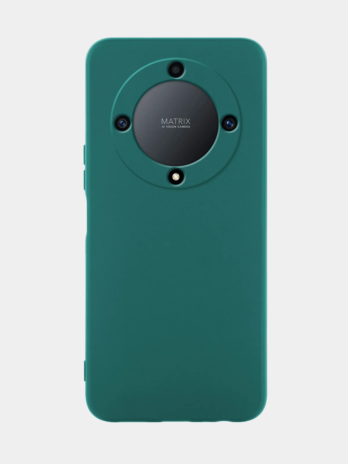 Зеленый чехол для Honor X9a 5G/Magic5 Lite силиконовый Broscorp, матовый, c бортиком-защитой камер