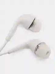 Серебряный наушники проводные с микрофоном