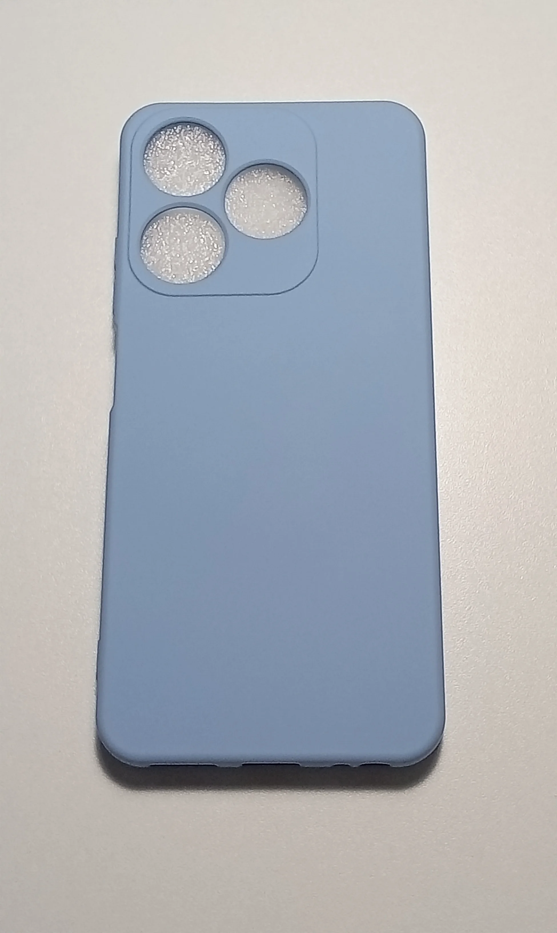 Голубой чехол TECNO SPARK 10C / SPARK 10 с защитой камеры и бархатом внутри