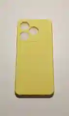 Желтый чехол с защитой камеры и бархатом внутри для Tecno Spark 10C / Spark 10