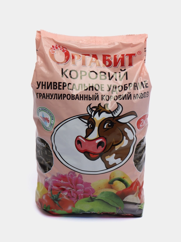 Удобрение "Коровий навоз", в гранулах, 2 кг, Оргавит