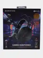 Синий игровые наушники с микрофоном и подсветкой Borofone
