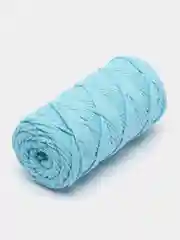 Светло-синий хлопковый шнур для вязания, З мм / 100 м, хлопок